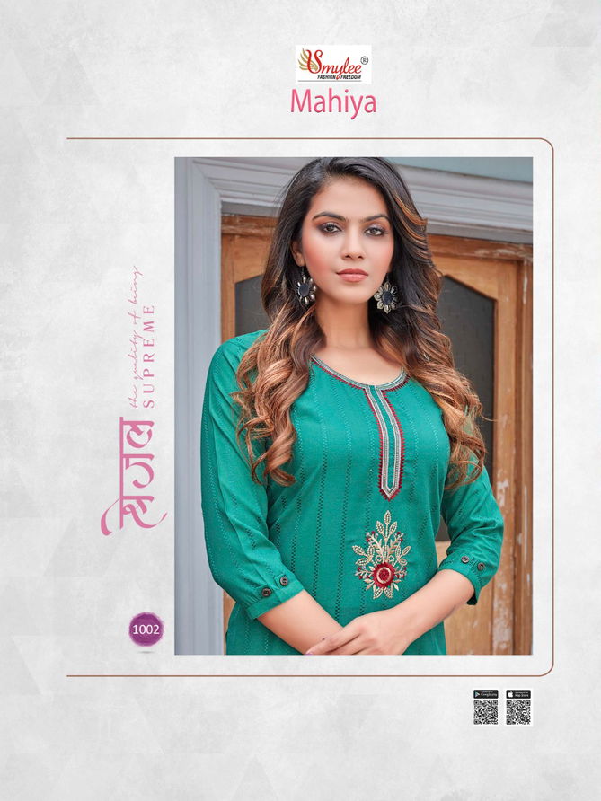 Rung Mahiya Heavy Rayon Designer Daily Wear Kurtis Collection